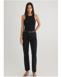 Mavi - Schwarzes Basic-Tanktop Mit Neckholder Und Schmaler Passform -900 Für Damen - Lyst