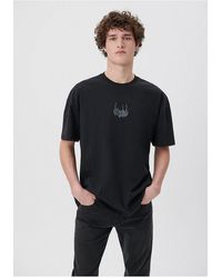 Mavi - Schwarzes t-shirt mit istanbul-aufdruck, übergröße/weiter schnitt, -900 - Lyst