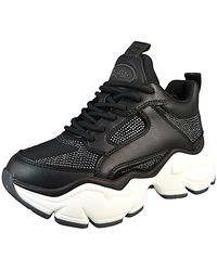 Buffalo - Low sneaker binary athena glam 1636088 black textil/synthetik - Lyst