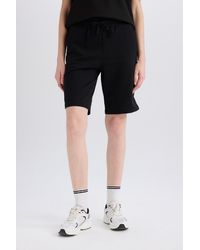 Defacto - Regular Fit Normal Taille Gerade Bein Bermuda Shorts W9369Az25Sm Für Damen - Lyst