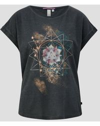 Qs By S.oliver - T-shirt mit print, kurzarm, loose fit - Lyst