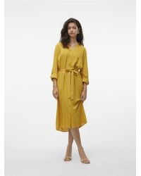 Vero Moda - Kleid Vmbumpy Midikleid Für Damen - Lyst