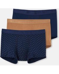 Dagi - Hellbraun-Dunkelblaue 4210 3-Teilige Gemusterte Micro-Modal-Boxershorts Für Herren - Lyst