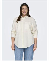 Only Carmakoma - Hemd locker geschnittenes hemdkragen curve hemd - Lyst