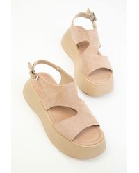 Soho - Sandalen Aus Wildleder Haut Für Damen - Lyst