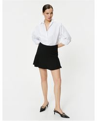 Koton - Ausgestellter Minirock Mit Reißverschlussdetail Und Normaler Taille Für Damen - Lyst