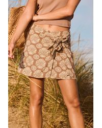 Roxy - Mini-Skirt – Algodon-Viskose-Stoff Mit Mittlerem Verwendungszweck Für Damen - Lyst