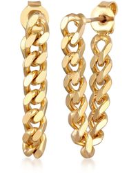 Elli Jewelry - Ohrringe panzerkette ohrhänger farbe gold - Lyst