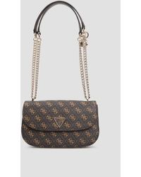 Guess - Eco Erıca Cnvrtble X Braun Umhängetasche Hweqg951021-Bnl Für Damen - Lyst