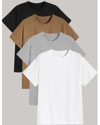 uyguntarz - Basic Modell 4-Teiliges T-Shirt - Lyst