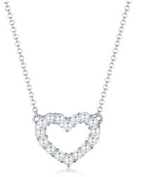 Elli Jewelry - Halskette herz zirkonia kristall 925 sterling silber - Lyst