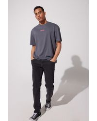 Lee Jeans - Anthrazitfarbenes T-Shirt Mit Rundhalsausschnitt Und Lockerer Passform Aus 100 Baumwolle Für Herren - Lyst