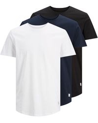 Jack & Jones - Jjenoa Tee Ss Crew Neck 3Pk 3Er-Pack Advantage Pack Basic-T-Shirts Mit Rundhalsausschnitt Aus 100 Bio-Baumwolle Für Herren - Lyst