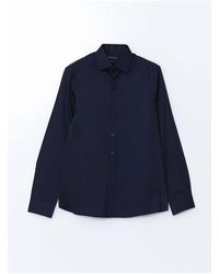 LC Waikiki - Lcwaikiki Formelles Slim Fit Gabardine-Hemd Mit Langen Ärmeln Für Herren - Lyst