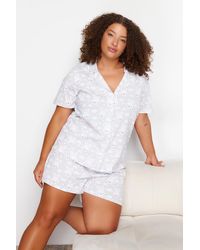 Trendyol - Es pyjama-set aus single-jersey-strick in übergröße - Lyst