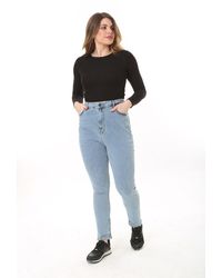 Şans - Şans e lycra-5-pocket-jeans in großen größen mit hoher taille und schmalem bein - Lyst