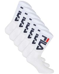 Fila - Unisex socken 6 paar tennissocken, crew socks, frottee, sport, logo - 35-38 - Lyst