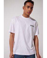 Lee Jeans - Weißes T-Shirt Mit Rundhalsausschnitt Und Lockerer Passform, 100 Baumwolle Für Herren - Lyst