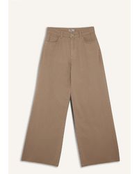 Defacto - Gabardine-Hose Mit Weitem Bein Und Normaler Taille – Mit Taschen, Für Damen - Lyst