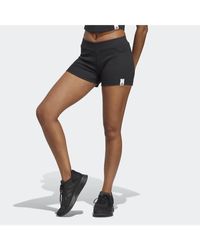 adidas - Schwarze Lounge Rib Booty Shorts Für Damen - Lyst
