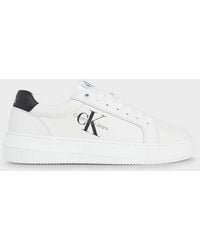 Calvin Klein - Beyaz2 Sneaker – Logo-Detail, Schnürung Und Rutschfeste Sohle -0Lb Für Damen - Lyst