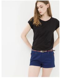 Koton - Marineblaue Shorts Für Damen - Lyst