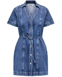 ONLY - Jeanskleid Onlfina Kurzes Kleid Für Damen - Lyst