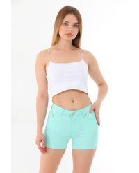 BİKELİFE - Bikelife mini-shorts und bermudas aus dehnbarer lycra-baumwolle mit hoher taille - Lyst