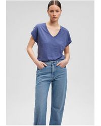 Mavi - Indigoes basic-t-shirt mit v-ausschnitt regular fit-70757 - Lyst