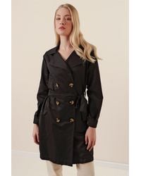 Bigdart - 5864 Kurzer Trenchcoat Mit Zweireihigem Kragen – Für Damen - Lyst