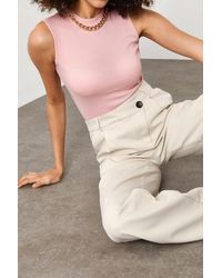 XHAN - Farbene camisole-bluse mit richterkragen -20 - Lyst