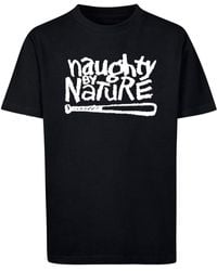Merchcode - Kids naughty by nature logo basic t-shirt - Lyst