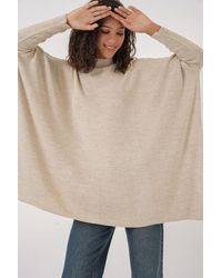 Bigdart - 15783 Poncho-Pullover Mit Schlitz – Für Damen - Lyst