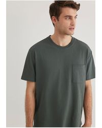 Mavi - Grünes Basic-T-Shirt Mit Taschendetail, Lockere Passform -71598 Für Herren - Lyst