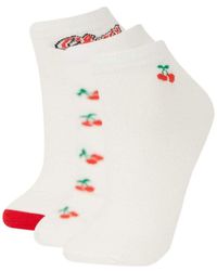 Defacto - 3-Teilige Baumwollstiefel Socken E2145Axns Für Damen - Lyst