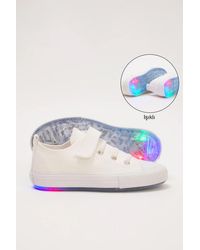 Trendyol - Sneaker Für Kinder – Canvas Mit Beleuchtetem Klettverschluss Und Schnürsenkeln - Lyst