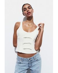 My Blog - Brand Bluse Mit Seitlichem Reißverschluss Und Schleife Für Damen - Lyst