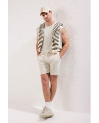 Trendyol - Stone Regular/Normal Cut Textured Premium Shorts & Bermuda Für Herren - Lyst