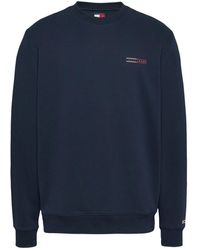 Tommy Hilfiger - Sweatshirt Mit Tjm-Grafik-Logo – Marineblau Für Herren - Lyst