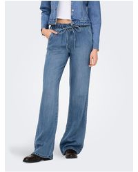 ONLY - Jeans Mit Weitem Bein Onlgreta Hohe Taille Weiter Beinschnitt Jeans Für Damen - Lyst