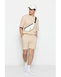 Trendyol - Beigefarbene, Strukturierte Premium-Shorts Aus 100 Baumwolle – - Lyst