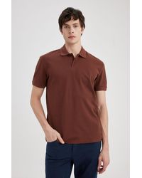 Defacto - Kurzärmliges polo-t-shirt – normale passform c1293ax24sp - Lyst