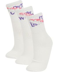 Defacto - Bequeme, Elastische 3-Teilige Baumwollsocken E2069Axns Für Damen - Lyst