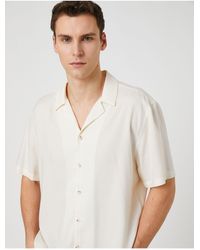 Koton - Basic-Hemd Mit Kurzen Ärmeln Und Umlegekragen Aus Ecovero-Viskose Für Herren - Lyst
