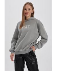 Defacto - Cooles oversize-fit-sweatshirt mit dicker kapuze - Lyst