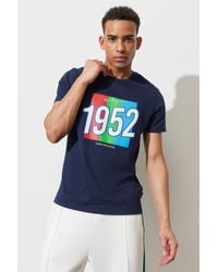 AC&Co / Altınyıldız Classics - Bedrucktes-T-Shirt Mit Schmaler Passform Und Schmalem Schnitt Aus 100 Baumwolle Mit Rundhalsausschnitt Für Herren - Lyst