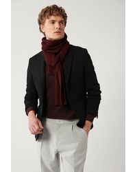 AVVA - Schwarze, Ungefütterte Strickjacke Mit Mono-Kragen Und Doppeltem Schlitz B 004001 Für Herren - Lyst