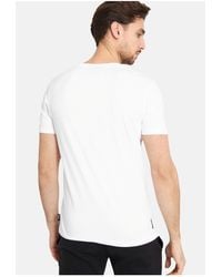 Bench - Shirt unifarbenes kurzarm t-shirt leandro mit rundhalsausschnitt markenprint - Lyst