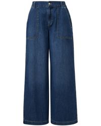 Qs By S.oliver - Jeans, slim fit, mittlere leibhöhe, weites bein - Lyst