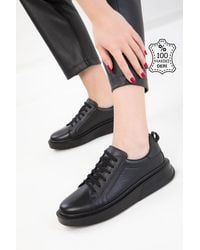 Soho - Schwarzer Sneaker Aus Echtem Leder Für Damen - Lyst